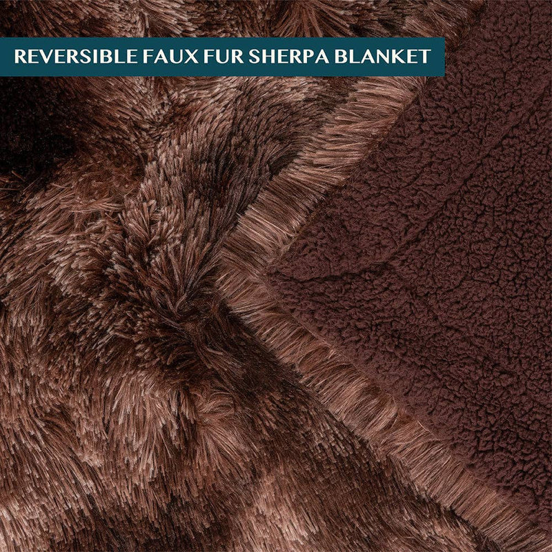 Faux Fur Sherpa Throw Blanket