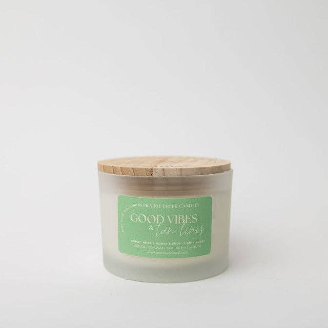 GOOD VIBES & TAN LINES | NON TOXIC SOY WAX CANDLE | SUMMER COLLECTION