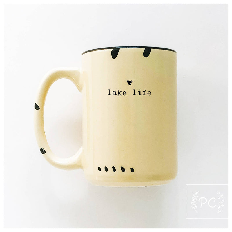 Lake life small heart | ceramic mug