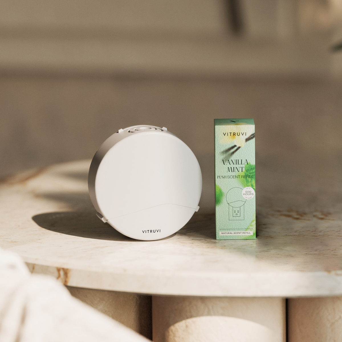 Push Plug-In Diffuser Starter Kit - White + Vanilla Mint