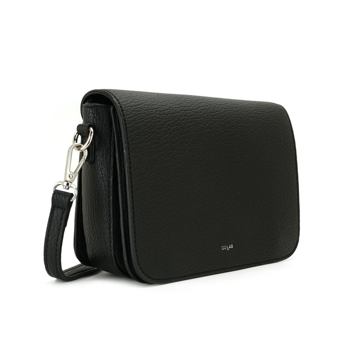 ZEINA Flap Crossbody - Black