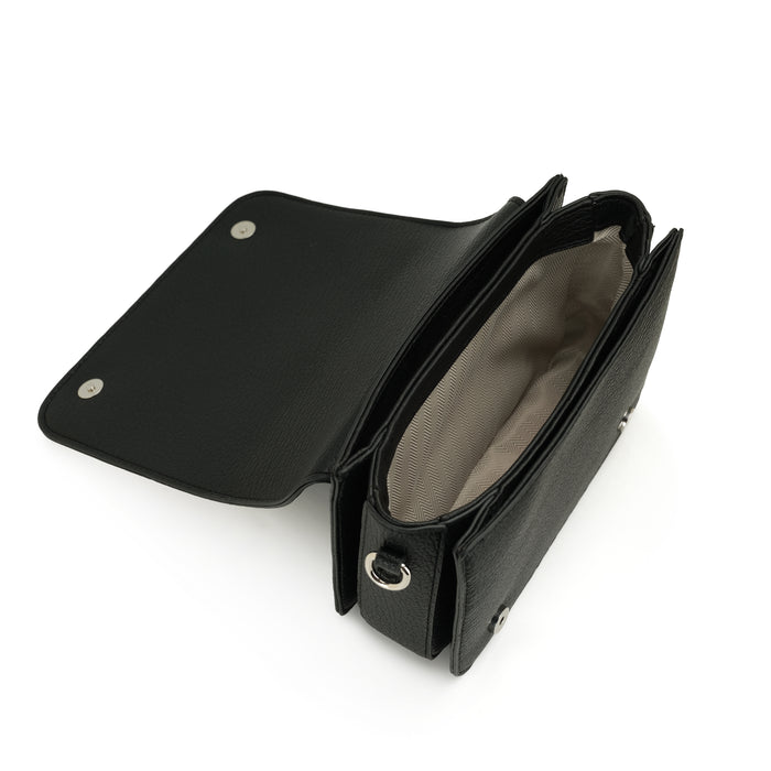 ZEINA Flap Crossbody - Black