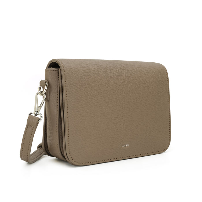 ZEINA Flap Crossbody - Taupe