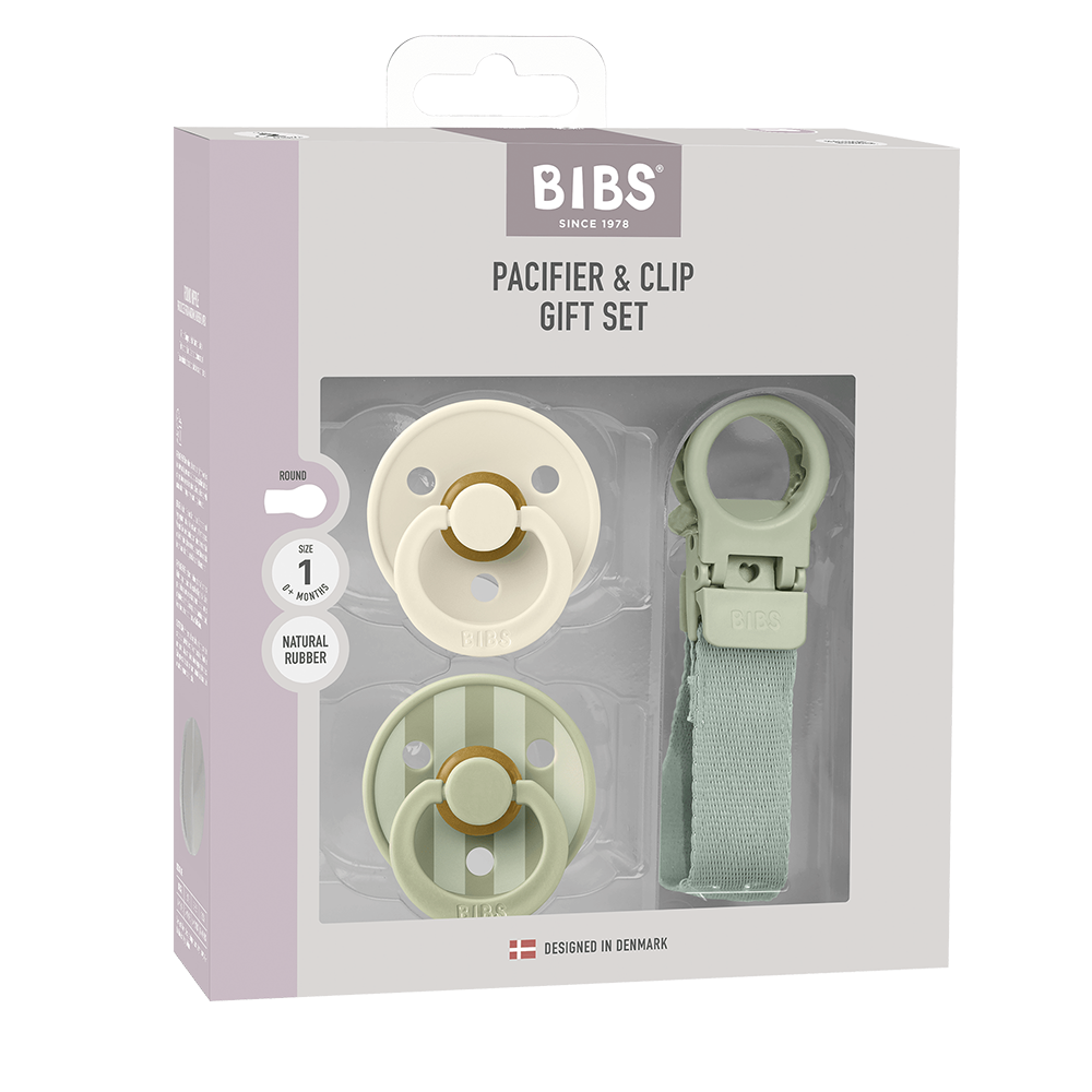 Colour Pacifier & Loop Clip Gift Set