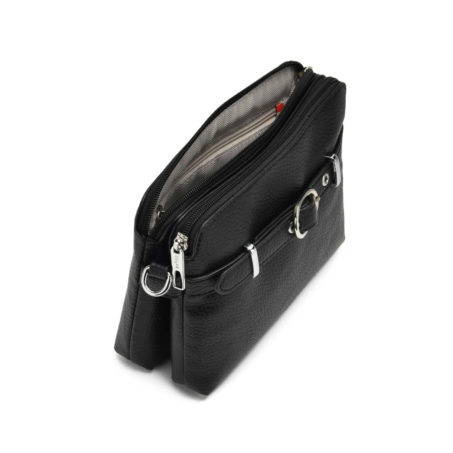 The 'VEDA' Doublet Crossbody - Black