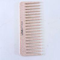 Wheat Straw Wide Tooth Wet/Dry Detangling Hair Combs