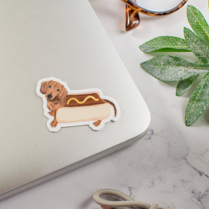 Hot Dog Matte Vinyl Sticker