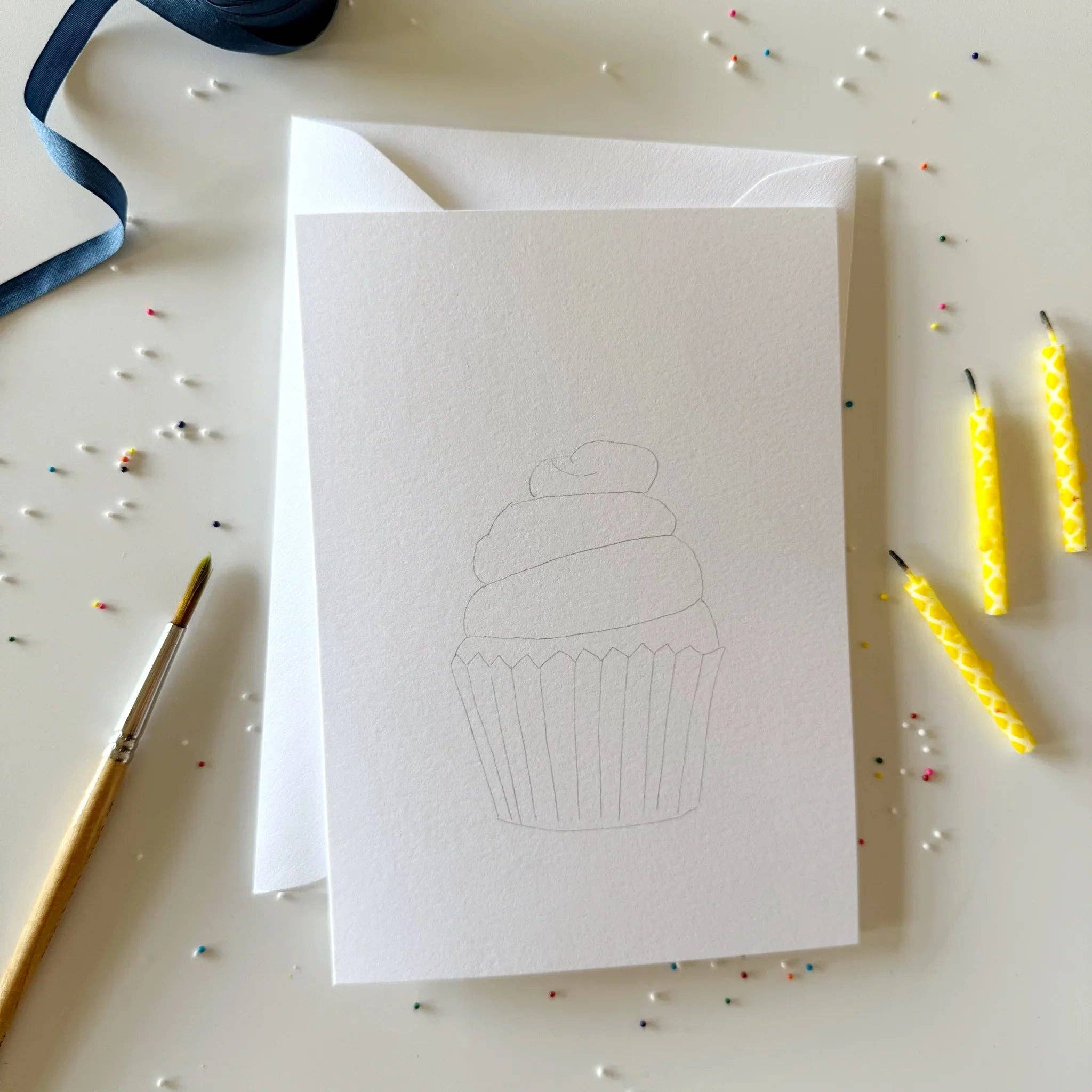 Celebrate paintable watercolor notecard set