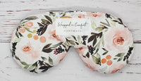 Organic Cotton Eye Pillow - Light Pink & Orange Floral