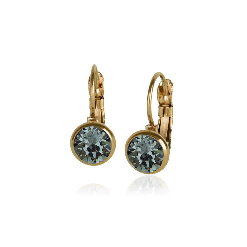 Luxe Swarovski Crystal Frenchback Earring - Gold