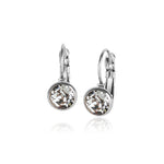 Luxe Swarovski Crystal Frenchback Earring - Silver