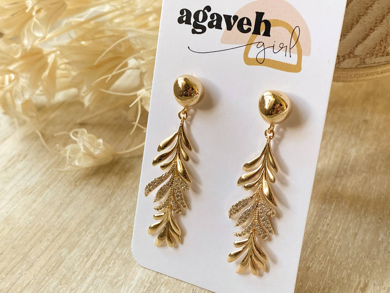The Golden Fern Earring