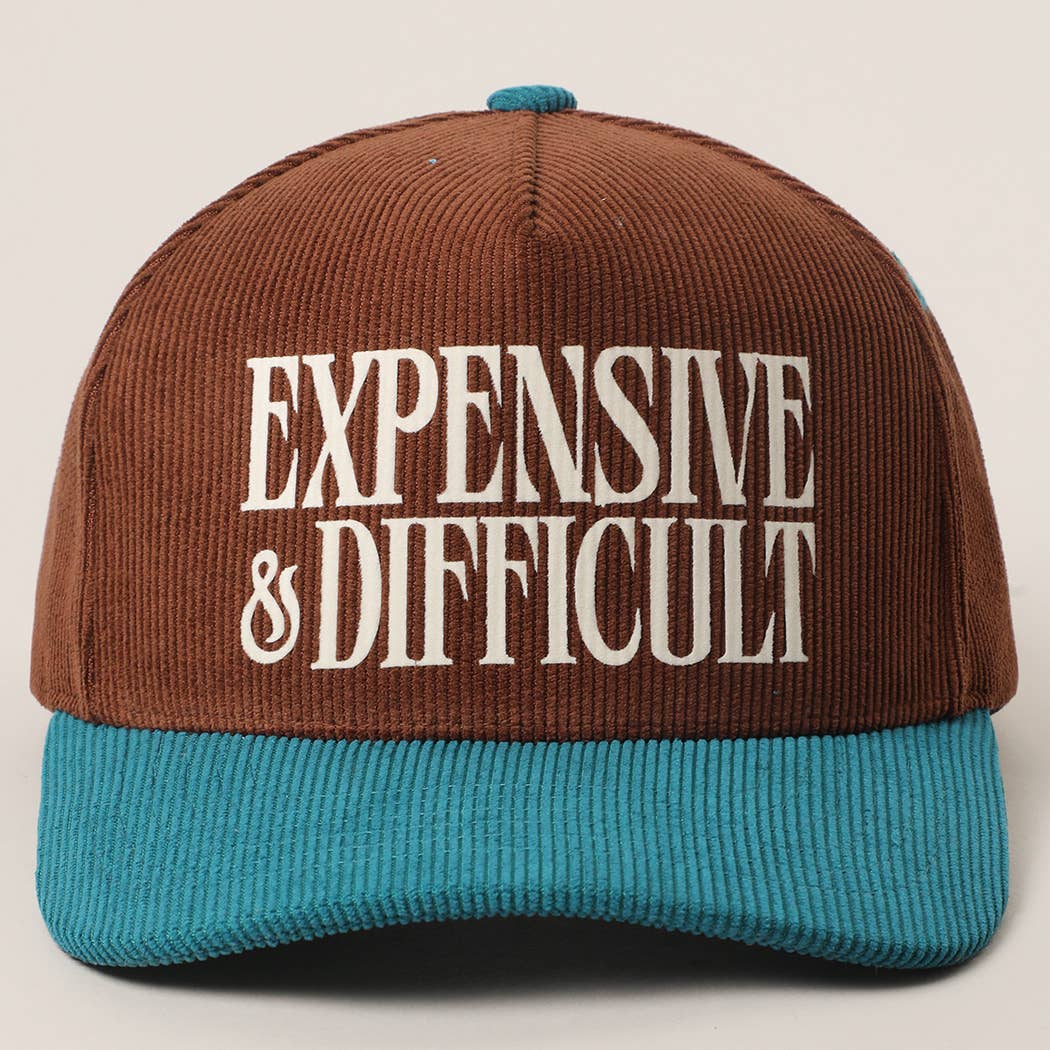 EXPENSIVE & DIFFICULT Corduroy Trucker Hat