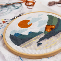 Cross Stitch Kit – Adult Craft Set – Two Designs Included