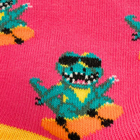 Kid's Dinos on Skateboards Socks