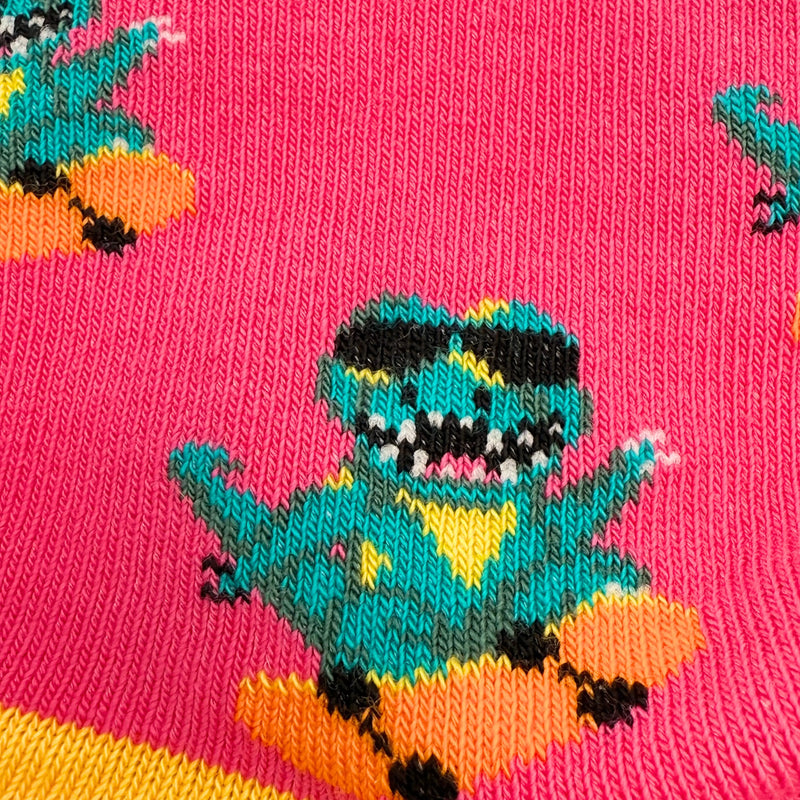 Kid's Dinos on Skateboards Socks