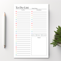 To-Do List Notepad: A5 Size 50-Page Daily Task Planner