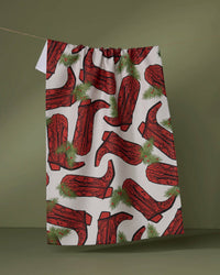 Rodeo Red Tea Towel