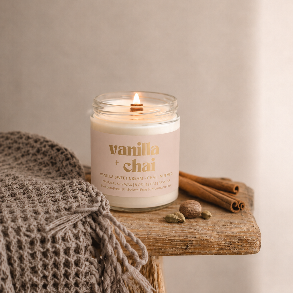 VANILLA CHAI | 8OZ NON TOXIC SOY CANDLE | FALL COLLECTION