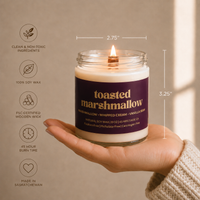 TOASTED MARSHMALLOW | 8OZ NON TOXIC SOY CANDLE | FALL COLLECTION