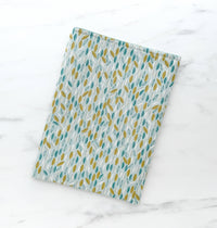 Leaf cascade - padded book sleeve, book pouch
