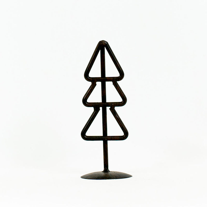 Metal Xmas Tree on Stand (Triangle) black 2x5