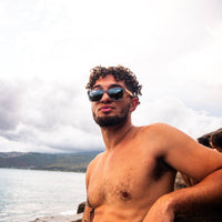 Square Bamboo Wood Sunglasses with Silver Polarized Lenses