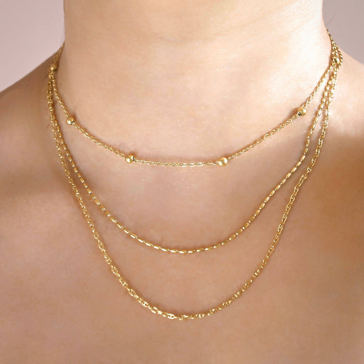 Specialty Chain Necklaces - Stainless Steel Gold Chains