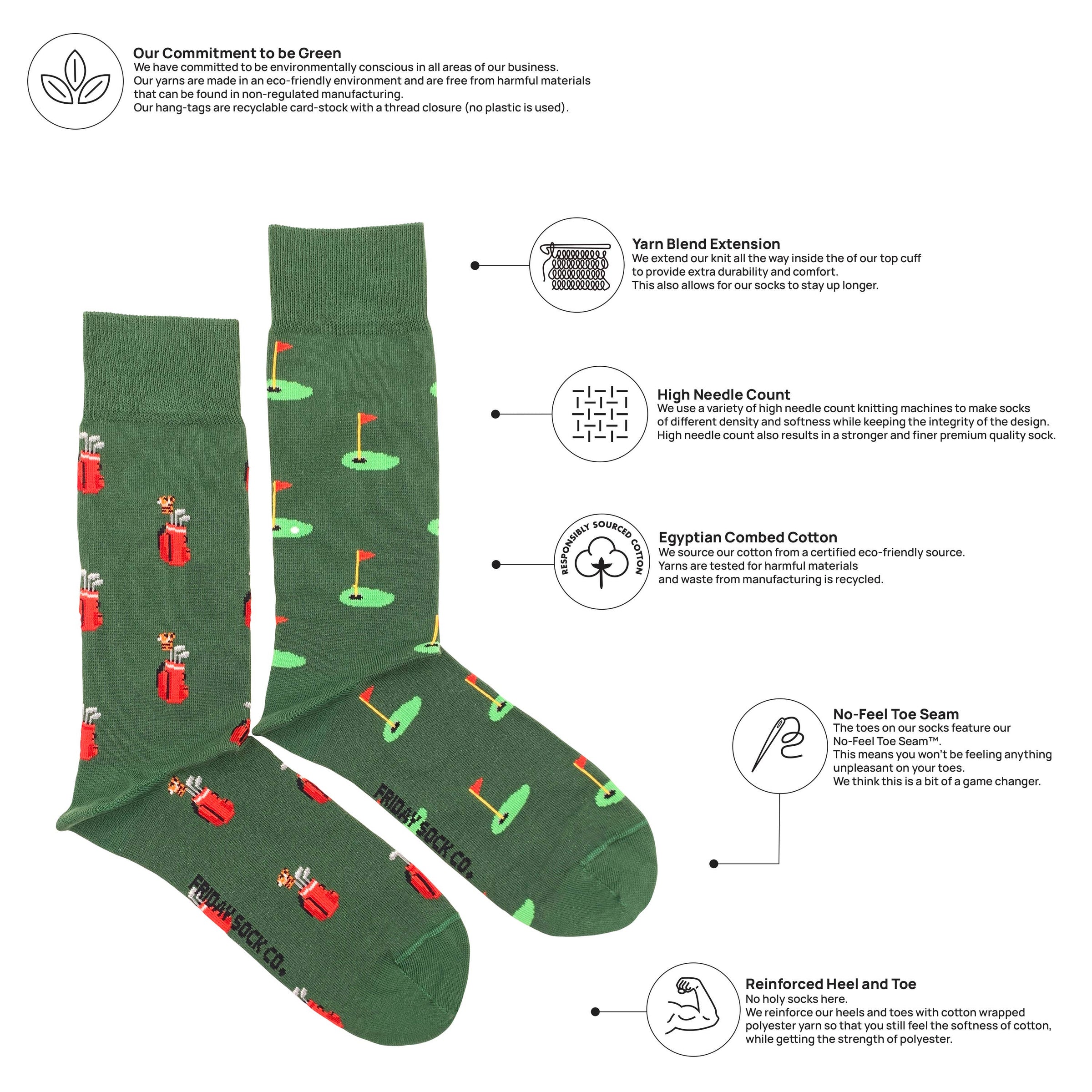 Men’s Golf Clubs & Green Socks
