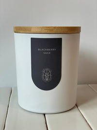 HOME- White Glass 12oz Candle