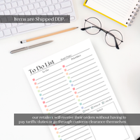 To-Do List Notepad: A5 Size 50-Page Daily Task Planner