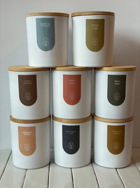 HOME- White Glass 12oz Candle