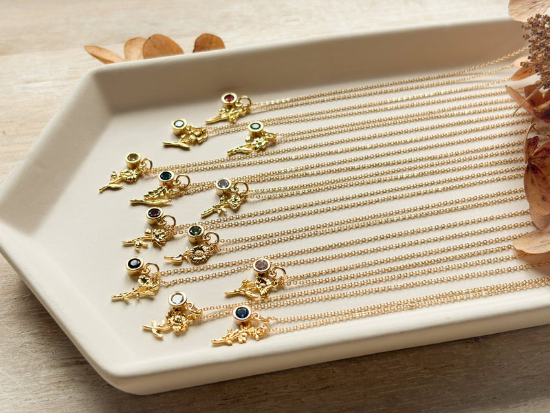 Birth Flower Necklace