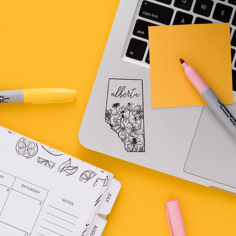 Alberta Floral Matte Vinyl Sticker