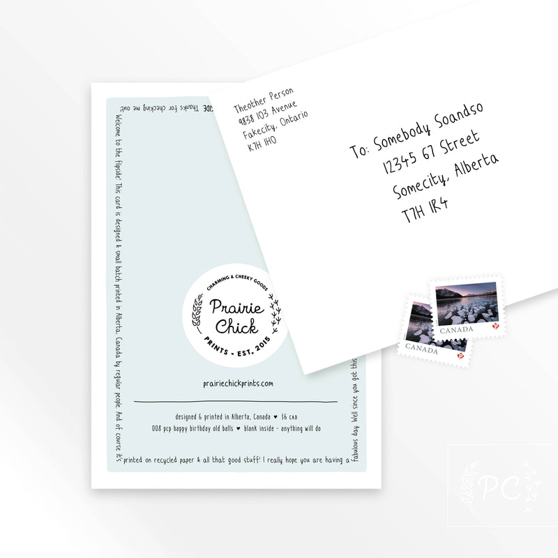 Happy Birthday Old Balls | greeting card