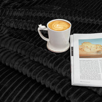 Ribbed Fleece Throw Blanket