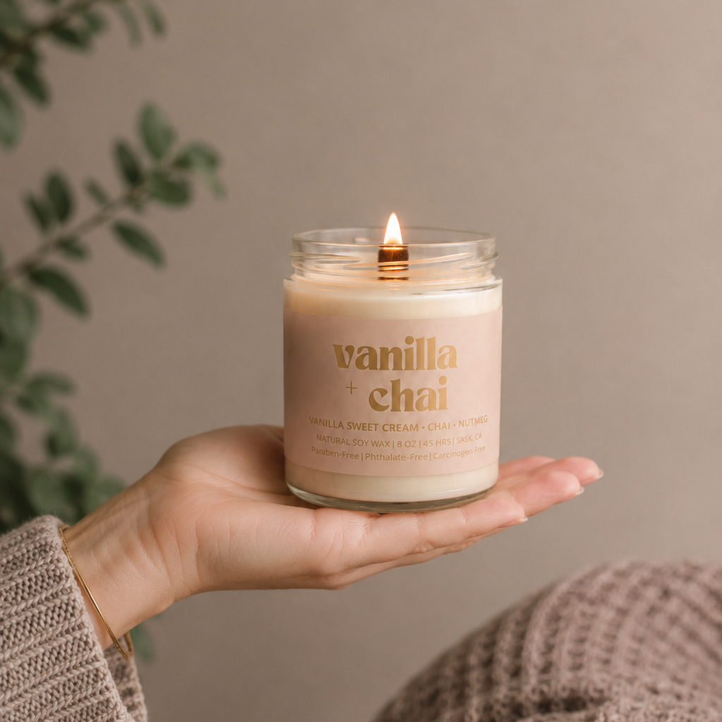 VANILLA CHAI | 8OZ NON TOXIC SOY CANDLE | FALL COLLECTION