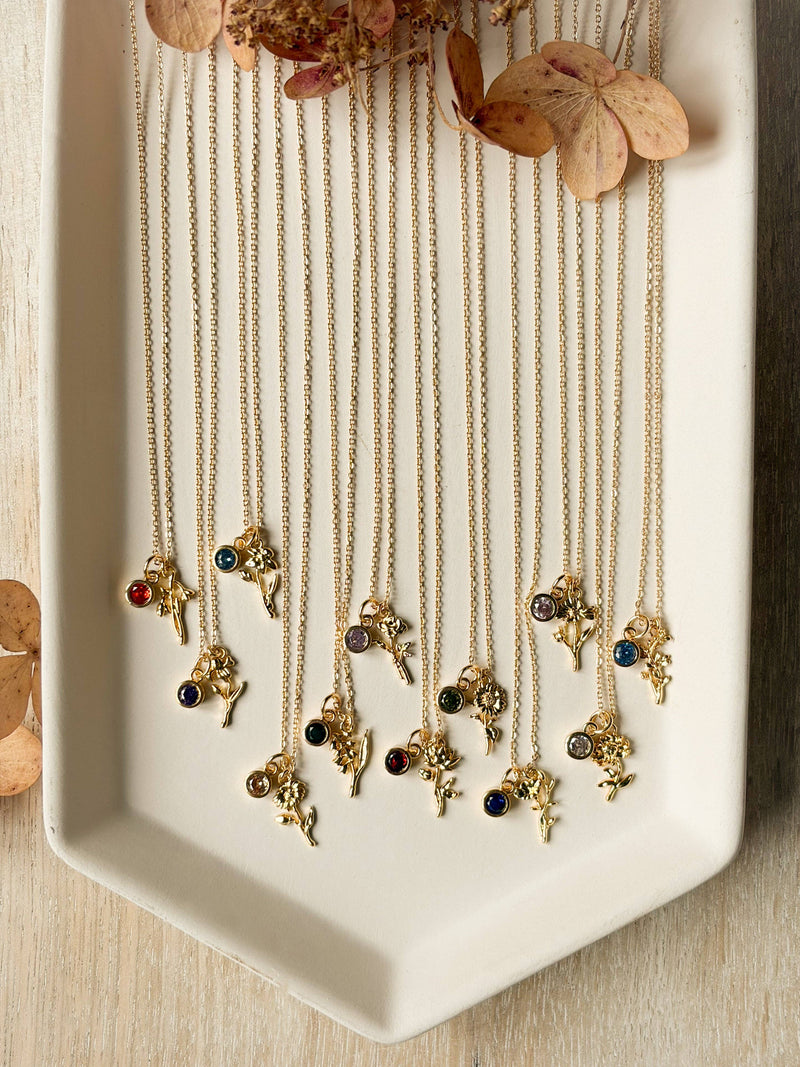 Birth Flower Necklace