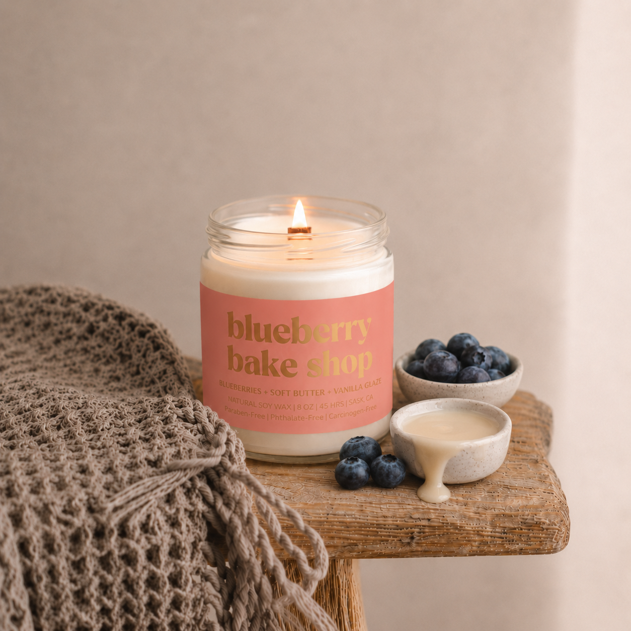 BLUEBERRY BAKE SHOP | 8OZ NON TOXIC SOY CANDLE | FALL COLLECTION