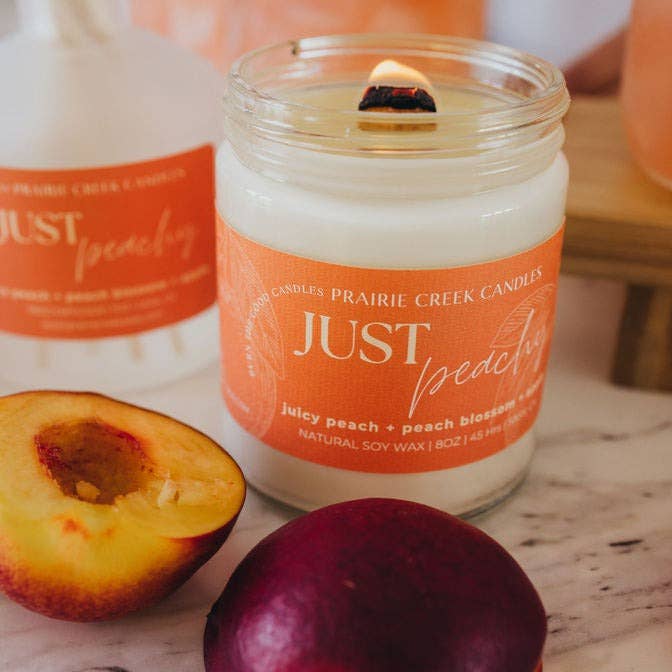 JUST PEACHY | NON TOXIC SOY WAX CANDLE | SUMMER COLLECTION