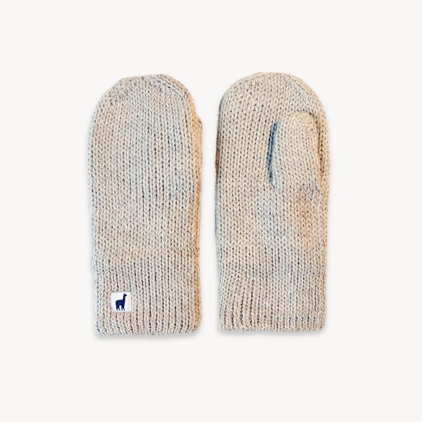 Alpaca Fleece Lined Mittens - Beige