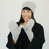 Alpaca Fleece Lined Mittens - Clear Grey