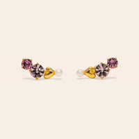 Amorette Climber Earrings - Pink