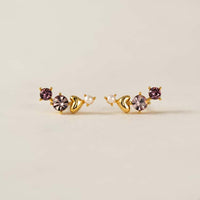 Amorette Climber Earrings - Pink
