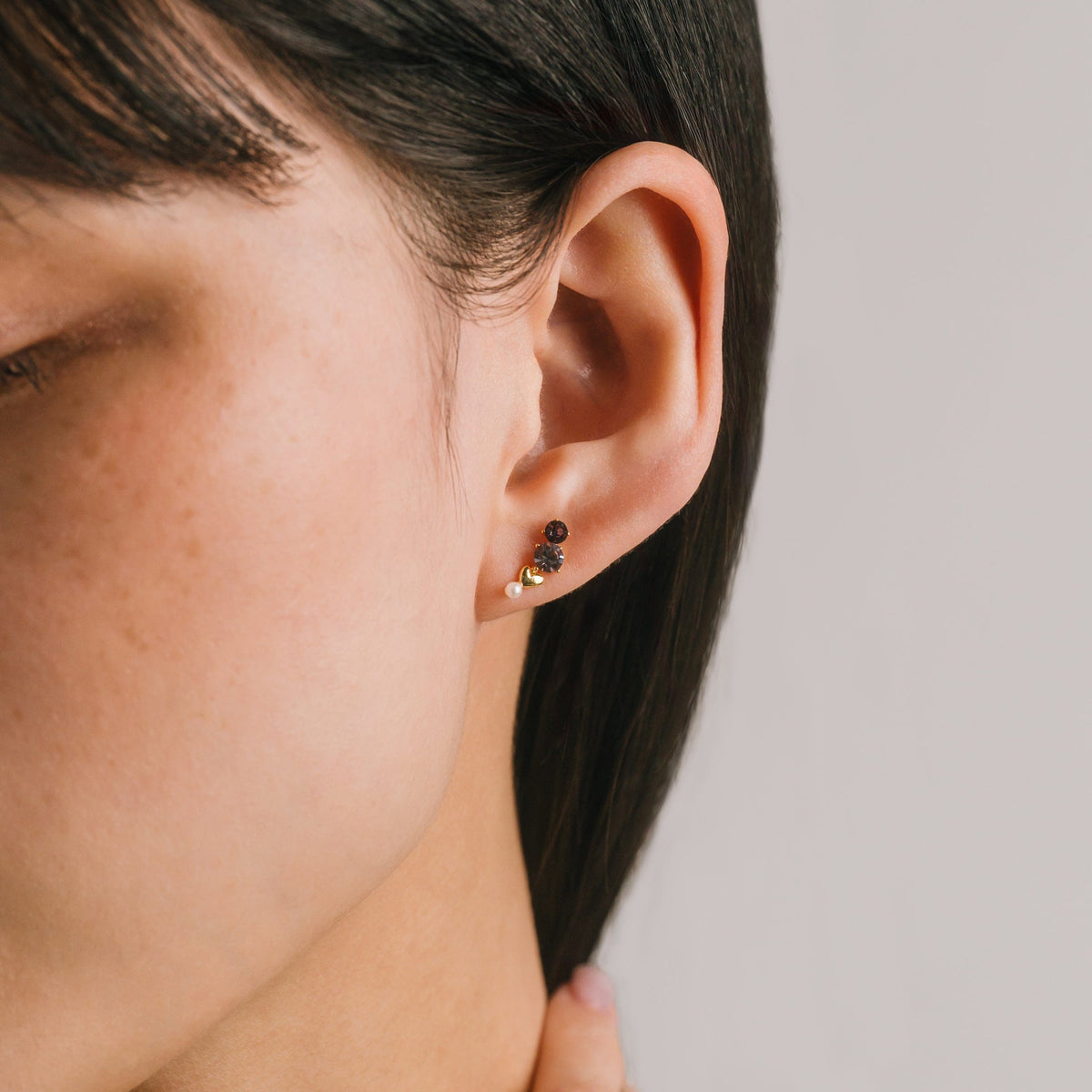 Amorette Climber Earrings - Pink