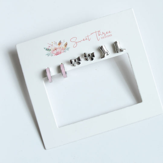 Cloud 9 Charm Triple Earring Set