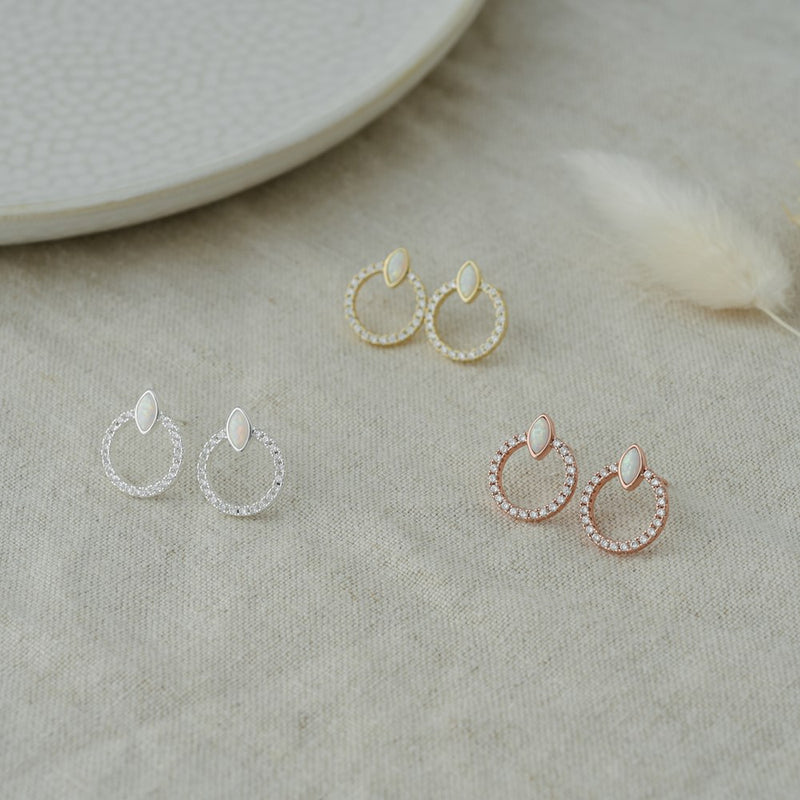 Blanche Studs - Opalite