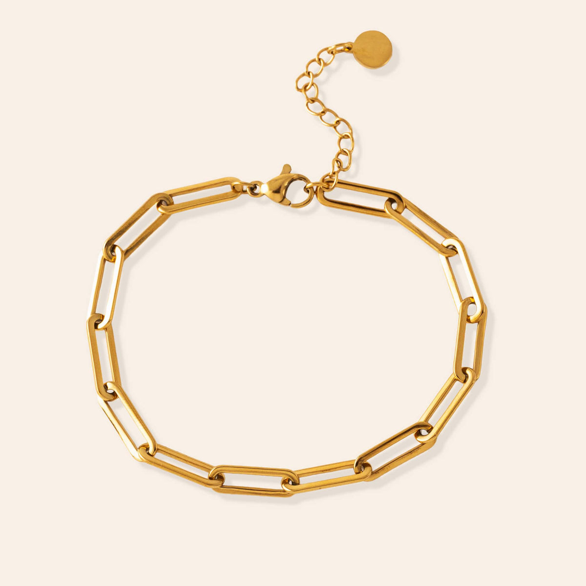 Bold Paperclip Bracelet - Gold