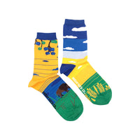 Women's Socks | Prairie Canadian Landscape | Mismatched