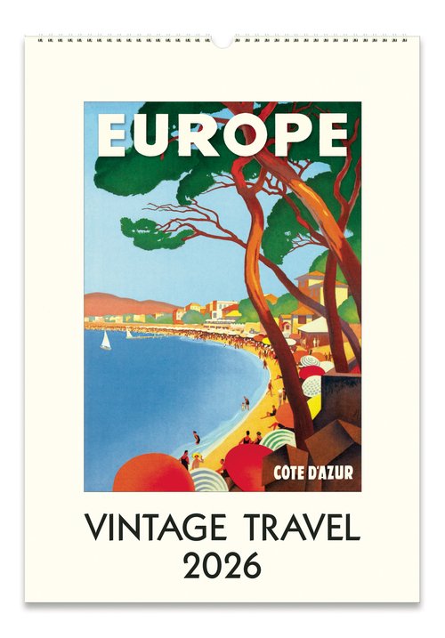 Wall Calendar 2026 - Vintage Travel